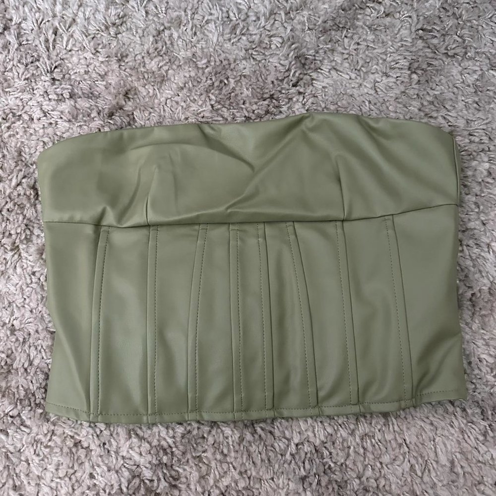 SUPERDOWN ODESSA CORSET LEATHER TOP Size M - Picture 3 of 3